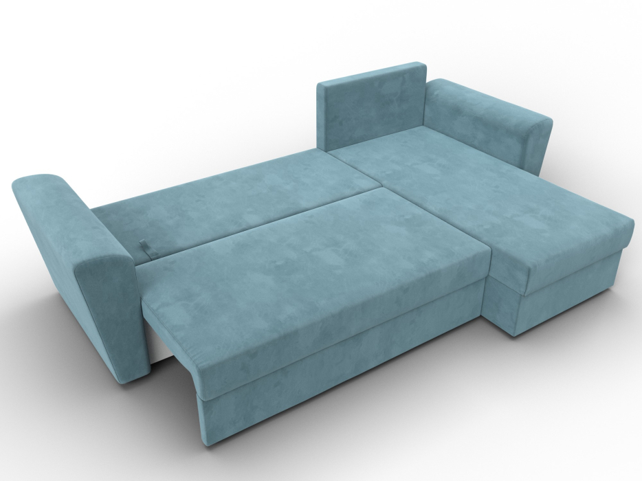 Диваны угловые в гостиную, Угловой диван Амстердам Лайт правый угол, велюр