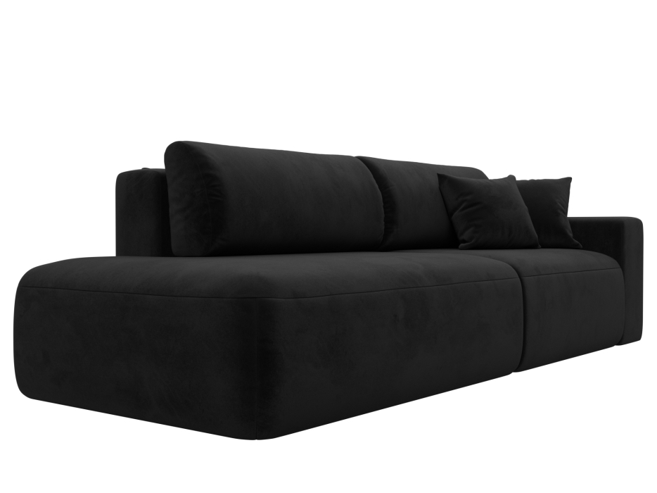 Диваны еврокнижки, Диван прямой Лига-036 Модерн подлокотник справа, велюр