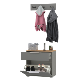 Тумба для обуви с вешалкой для верхней одежды Октава.