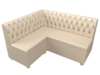 Кухонный угловой диван Мирта левый угол, экокожа