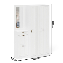 Модульная прихожая с зеркалом П-6-500 № 49 фрезеровка прованс