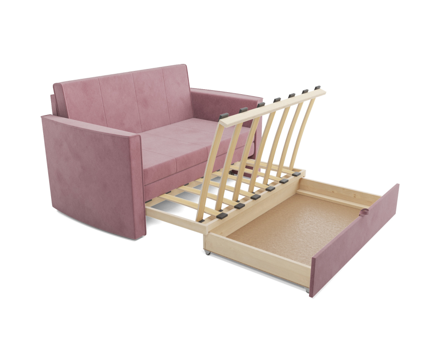 Диваны выкатные, Диван прямой выкатной Санта №2 (Велюр)