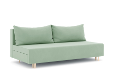 Диваны еврокнижки, Диван-кровать еврокнижка Смайл без подлокотников, велюр