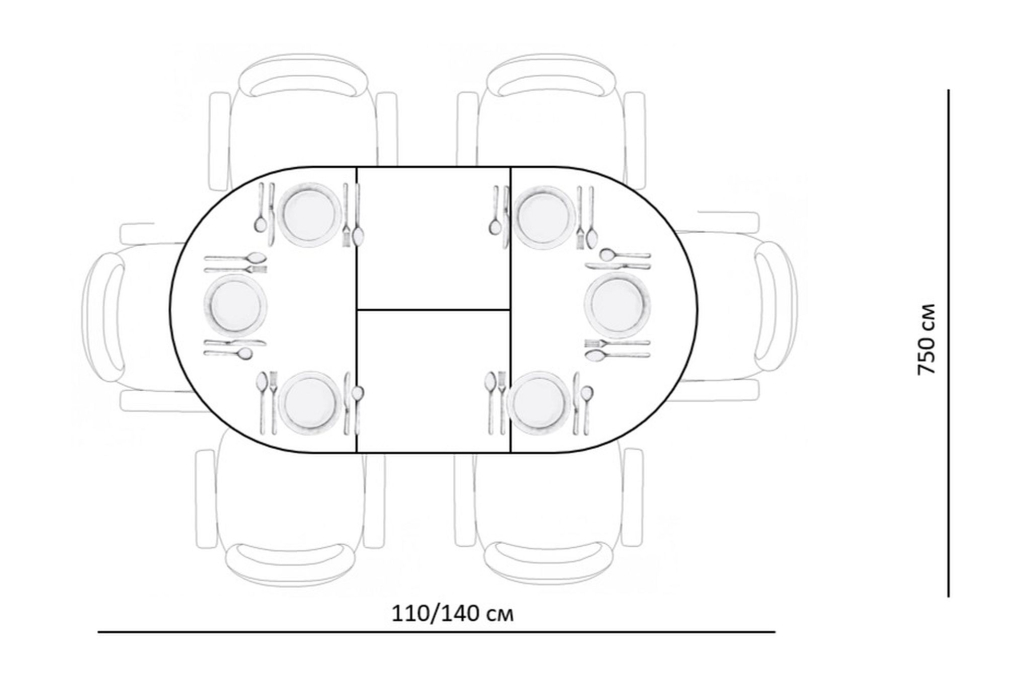 Обеденные столы, Стол Kenner R1100 раздвижной, стекло