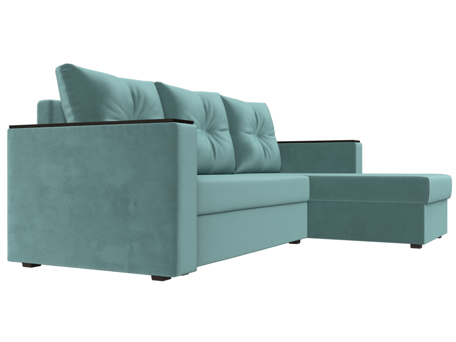 Диваны угловые в гостиную, Диван угловой Атланта без стола универсальный угол, велюр