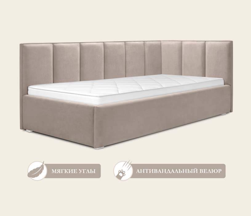 Мягкая кровать, Кровать с подъемным механизмом Лайф 900 с матрасом