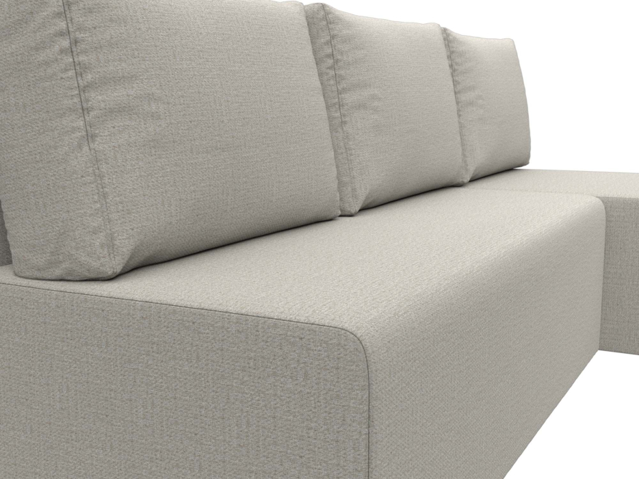 Диваны угловые в гостиную, Диван угловой Поло правый угол, рогожка Амур