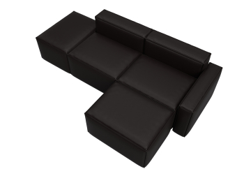 Диван угловой модульный Лига-063 угол правый, экокожа GRIFON