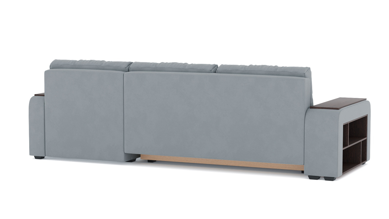 Диваны угловые в гостиную, Диван-кровать угловой Милан ПБ еврокнижка, велюр