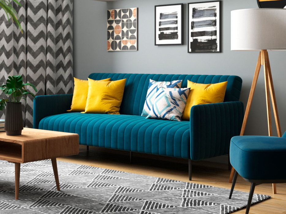 Диваны кровати со спальным местом, Диван прямой STOOL GROUP Дрезден Велюр