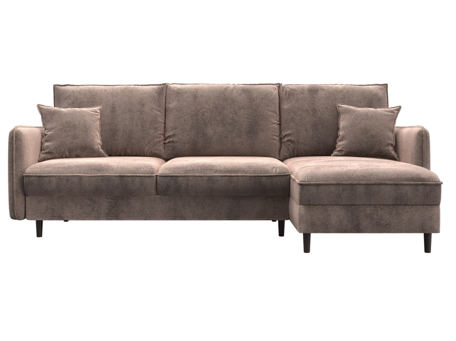 Диваны угловые в гостиную, Диван угловой Лига-064 НПБ угол универсальный, велюр TOWER