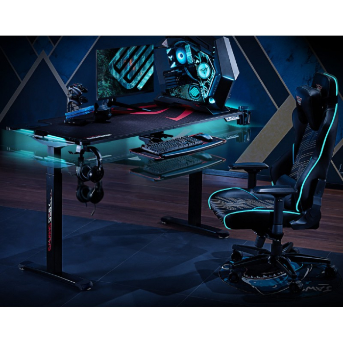 Геймерские, Стол для для компьютера c электрической регулировкой по высоте и RGB-подсветкой
