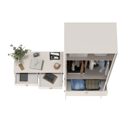 Спальня Афина шкаф 2-х дверный и стол Афина