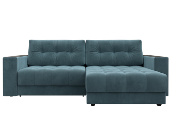 Диван угловой с декором Лига-049 НПБ, велюр SEVEN