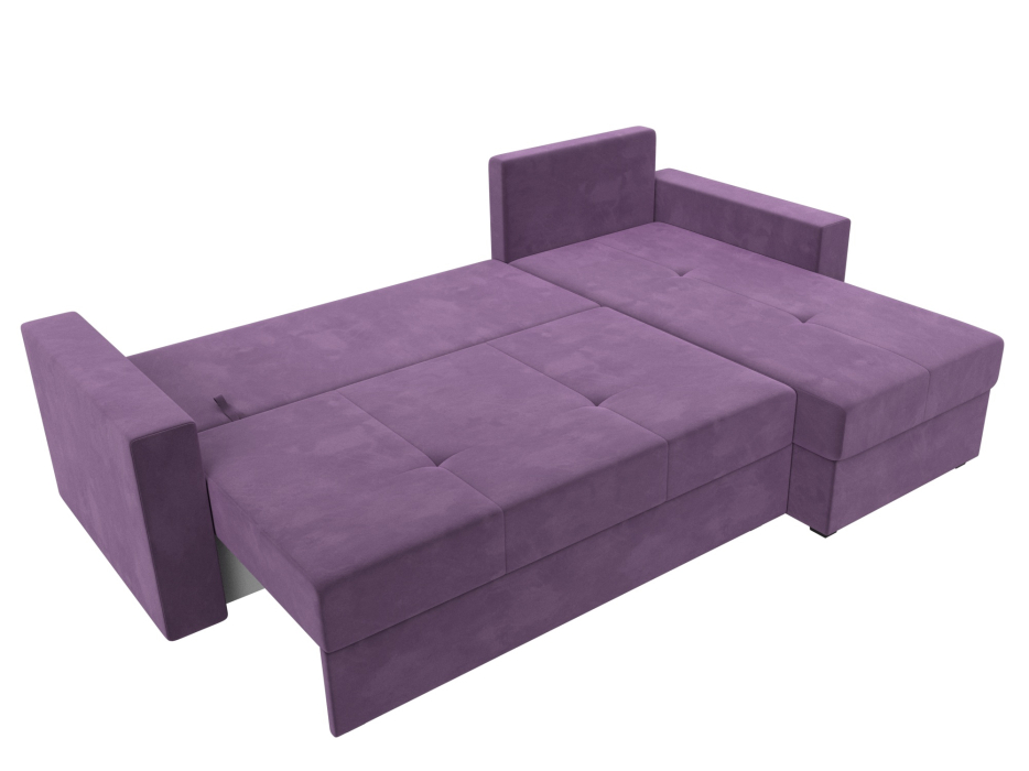 Диваны угловые в гостиную, Диван угловой Верона Лайт правый угол, микровельвет