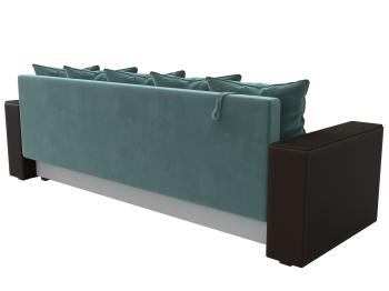 Диван прямой Дубай Лайт полки справа, велюр/экокожа