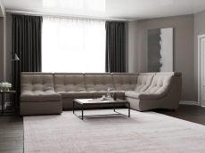 Диваны угловые в гостиную, П-образный диван Монако-4 ППУ, велюр