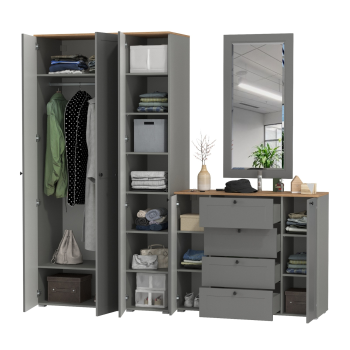 Прихожие, Набор мебели в прихожую Остин с зеркалом № 38