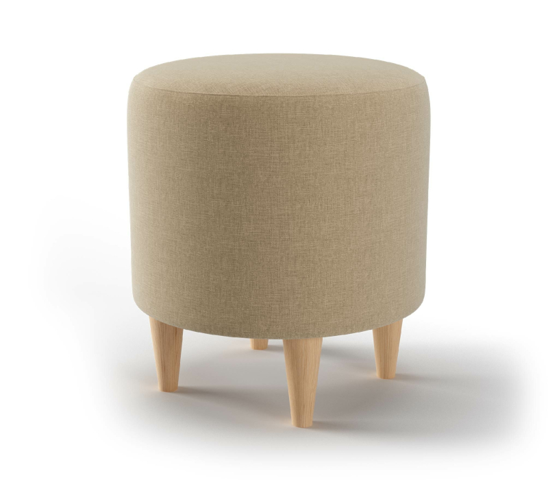 Банкетка мягкая, Пуф Нико на деревянных ножках, рогожка