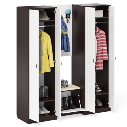 Модульная мебель для прихожей П-6 № 9 МДФ фрезеровка прованс