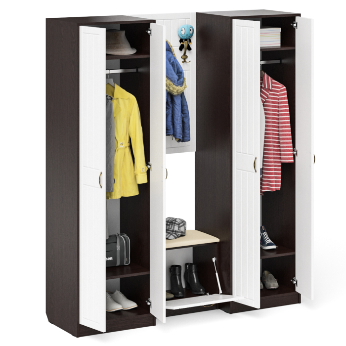 Прихожие, Модульная мебель для прихожей П-6 № 9 МДФ фрезеровка прованс