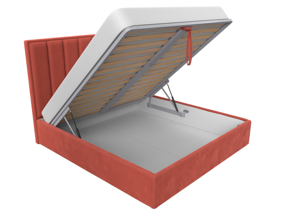 Мягкая кровать, Кровать интерьерная Афродита 160, микровельвет