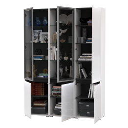 Шкаф с двумя дверками Сидней и два шкаф-витрины