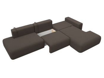 Диван угловой Лига-036 НПБ Модерн Лонг правый угол, рогожка Амур