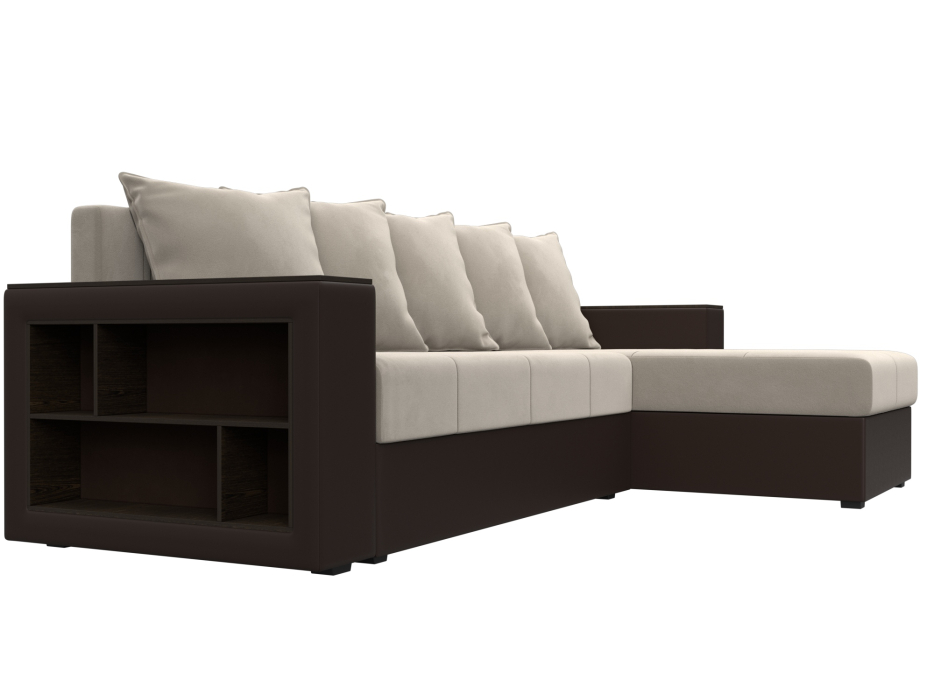 Диваны угловые в гостиную, Диван угловой Дубай Лайт угол универсальный, микровельвет/экокожа