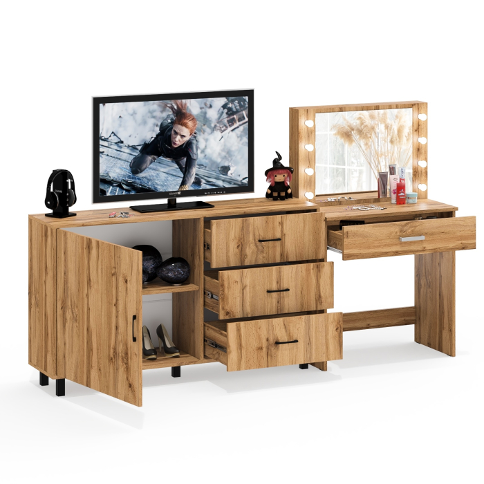 Туалетные столики, Комод ящики и дверка 122-1504 и туалетный столик с подсветкой СТ-4