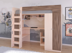 Кровати-чердаки, Кровать-чердак Астра 10 Дуб молочный