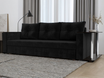 Диван прямой Атланта со столом справа, велюр