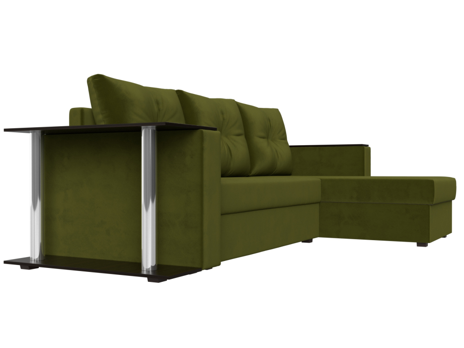 Диваны угловые в гостиную, Угловой диван Атланта правый угол, микровельвет