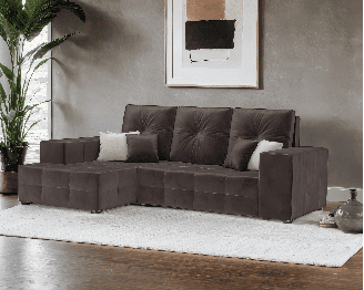 Диван угловой Монреаль Левый угол (Бархат)