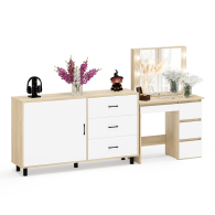 Туалетные столики, Столик косметический с подсветкой Сура и тумба-комод 122-1504