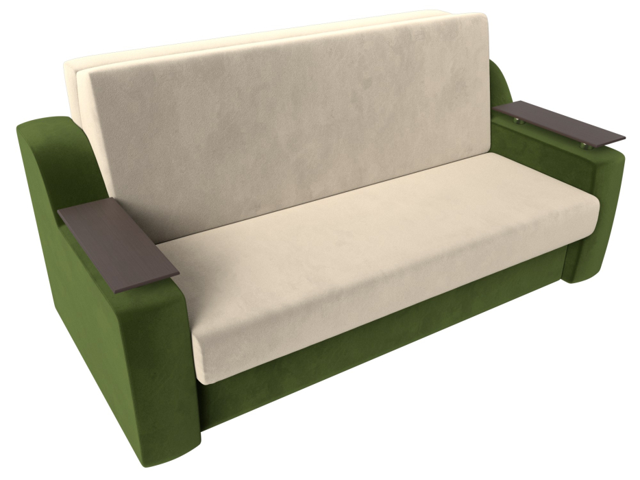 Диваны с ящиком для белья, Прямой диван аккордеон Сенатор 140, микровельвет
