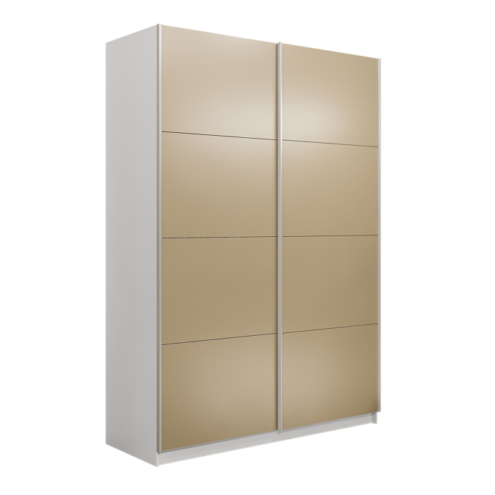 Шкафы-купе 2-х дверные, Шкаф-купе Прайм 2-х дверный Стекла фисташка/Доводчики 140х57х230