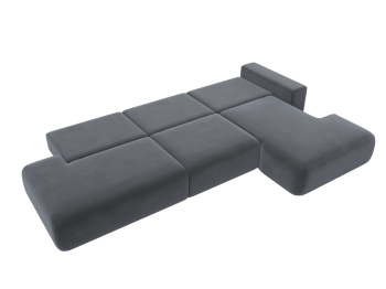 Диван угловой Лига-036 Модерн Лонг правый угол, велюр