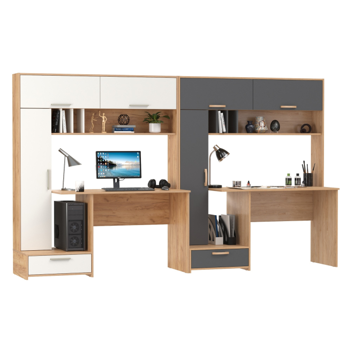 Прямые компьютерные столы, Два стола письменных Лайт 03.243Н