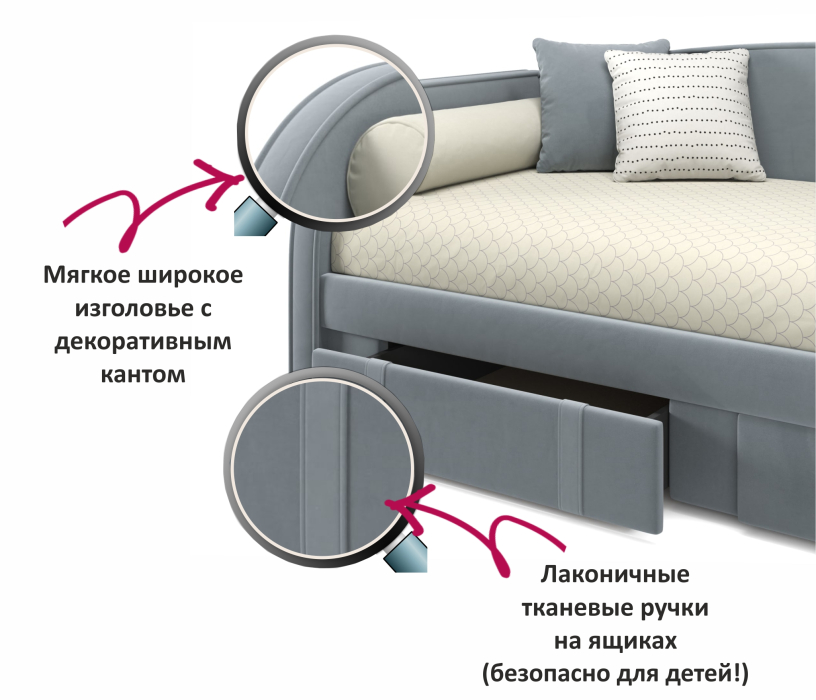 Мягкая кровать, Мягкая кровать Elda 900