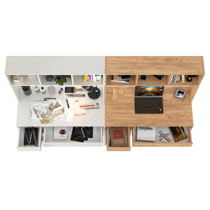 Прямые компьютерные столы, Компьютерный стол для двоих детей Комфорт 12.77F