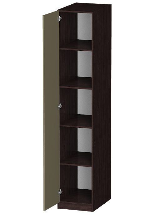 Шкафы одностворчатые, Распашной шкаф Лайф с полками 40*60*215 Венге