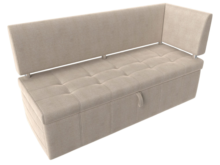 Диваны угловые кухонные, Кухонный прямой диван Стоун с углом правый, рогожка