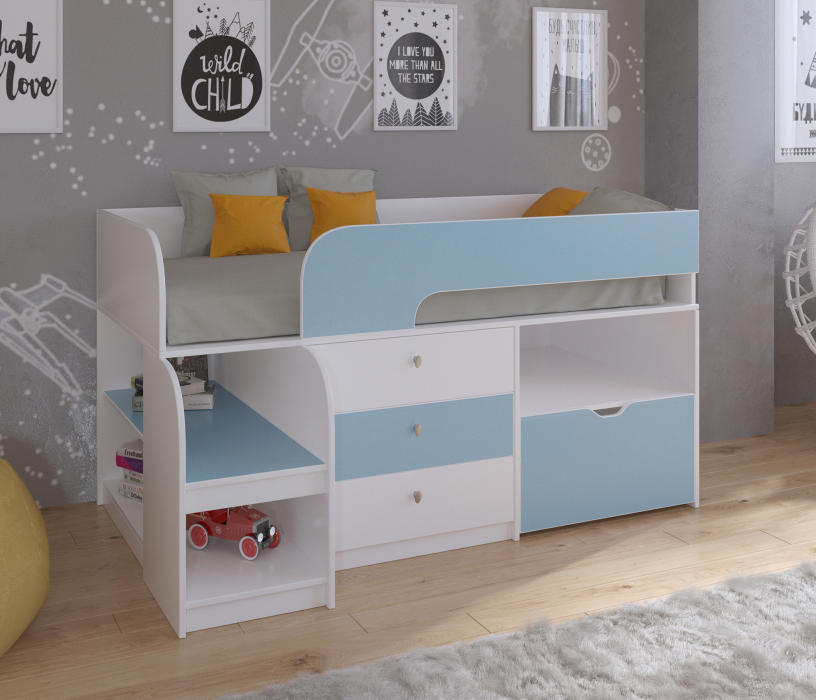 Кровати-чердаки, Кровать-чердак Астра 9 V5 Белый