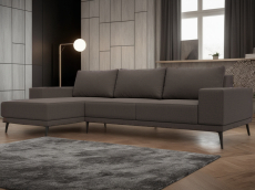 Диваны угловые в гостиную, Диван угловой Льюес левый, рогожка Амур