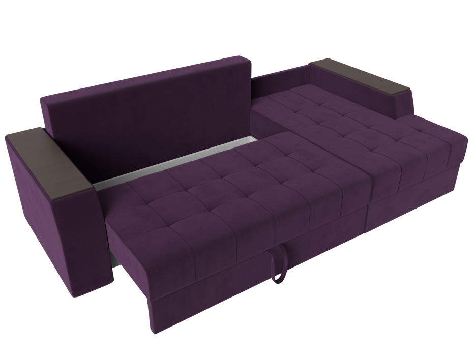 Диваны угловые в гостиную, Угловой диван Эмир БС правый угол, велюр