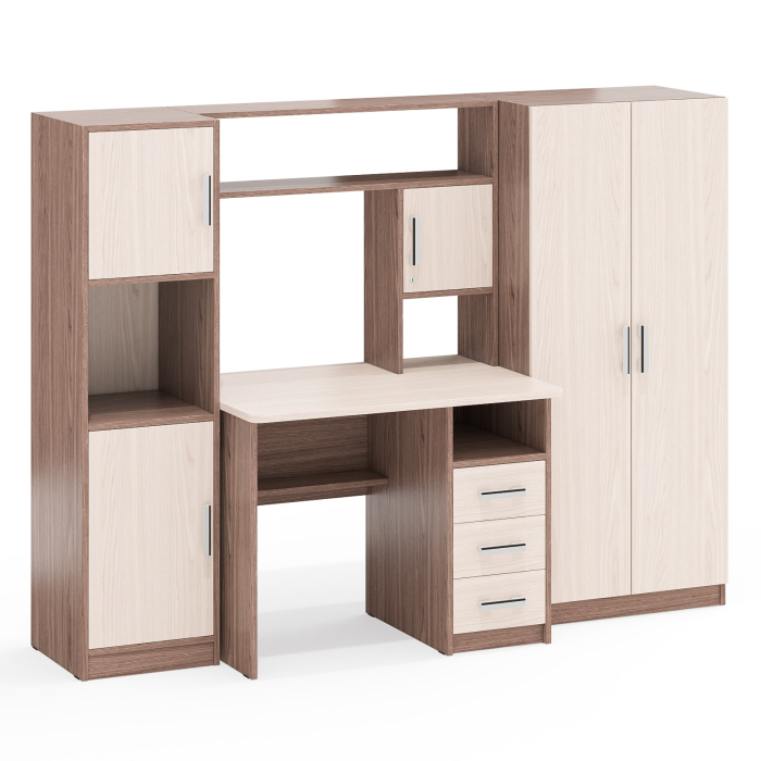 Домашние кабинеты, Компьютерный стол с пеналом и шкафом МД-СК-9