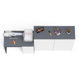 Комод большой МК1200 10-ть ящиков Мори и стол компьютерный МС-1 правый