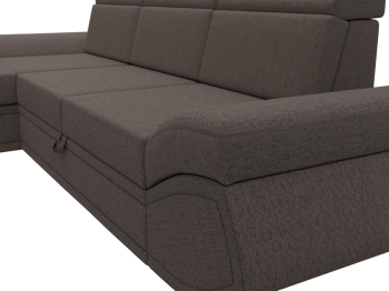 Диван угловой Лига-032 левый угол, рогожка Амур