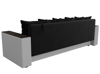 Диван прямой Дубай Лайт полки слева, микровельвет/экокожа